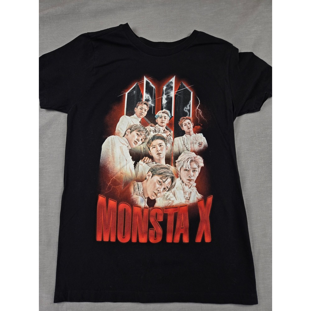 Monsta Xโ Starship Entertainment K-Pop Graphic T-Shirt Black XS Official Merch